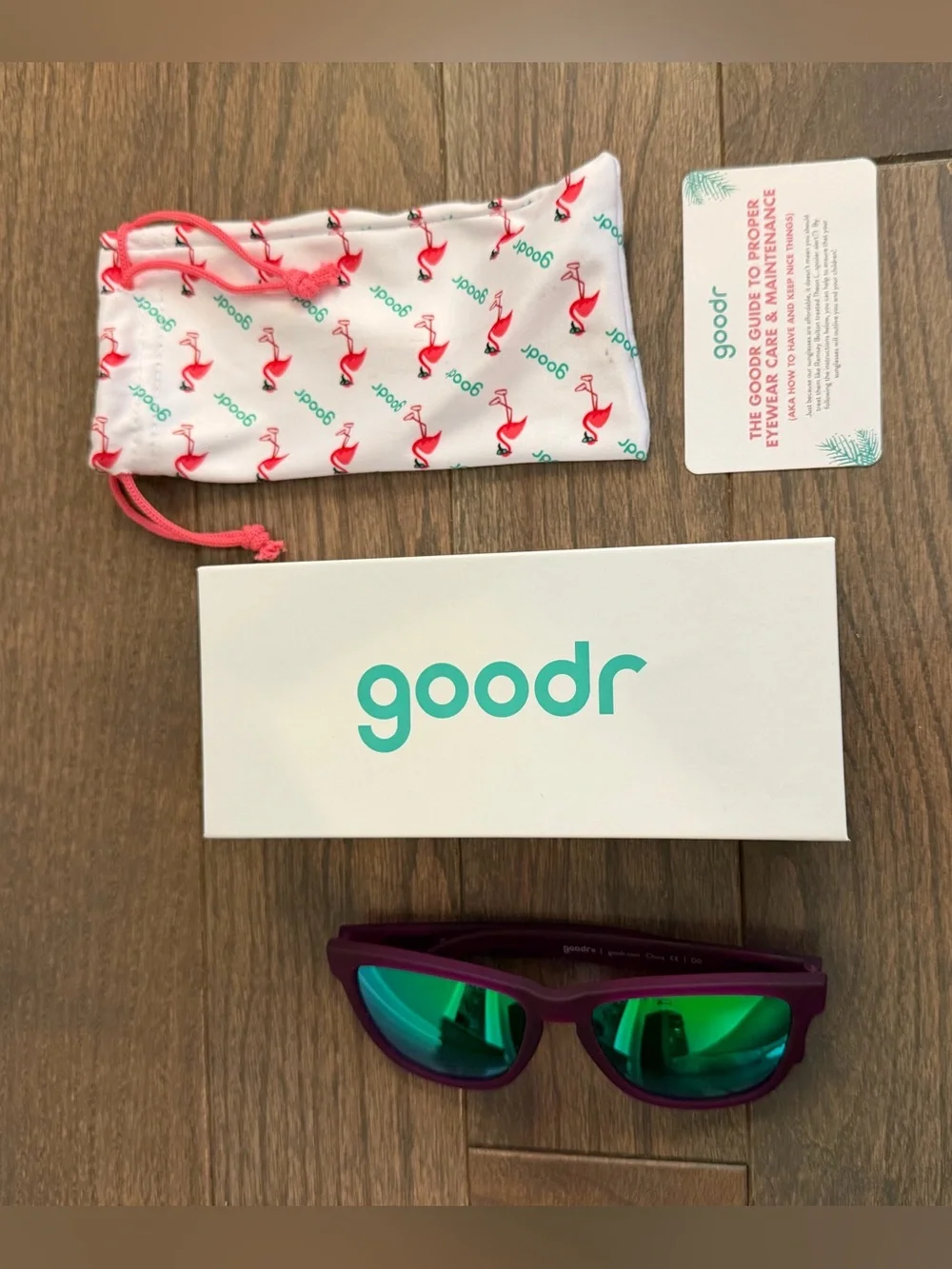 Goodr “Gardening With a Kraken” Sunglasses Purple Green Mirrored